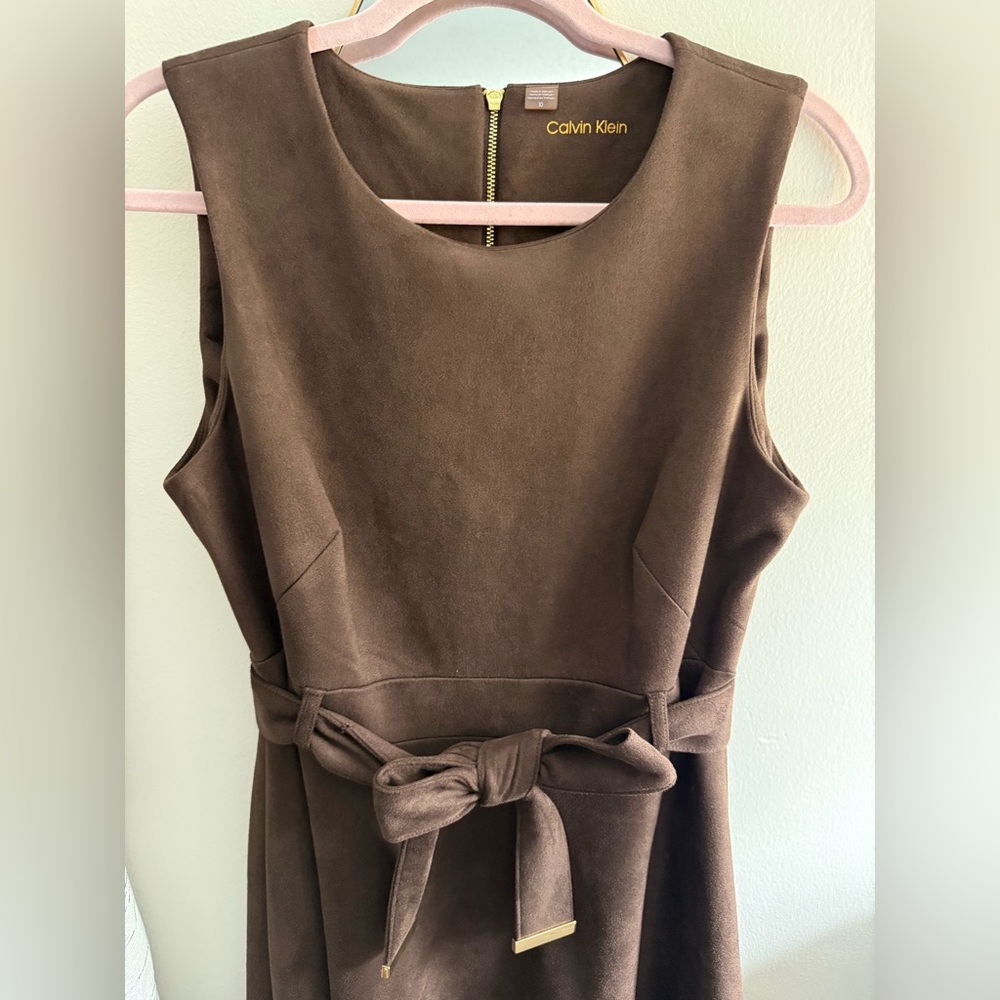 Calvin Klein Brown Suede Size 10 - Picture 2 of 4
